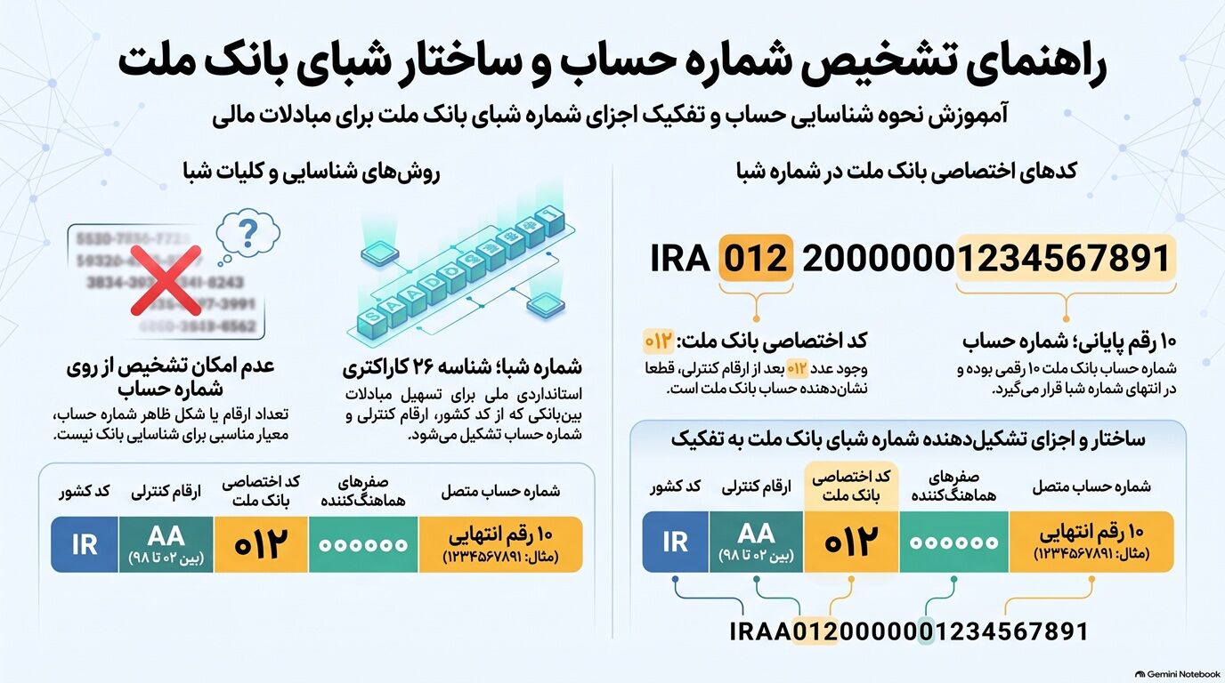 شماره حساب بانک ملت چند رقمی است؟ 