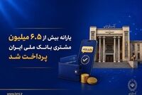 یارانه بیش از ۶.۵ میلیون مشتری بانک ملی ایران پرداخت شد