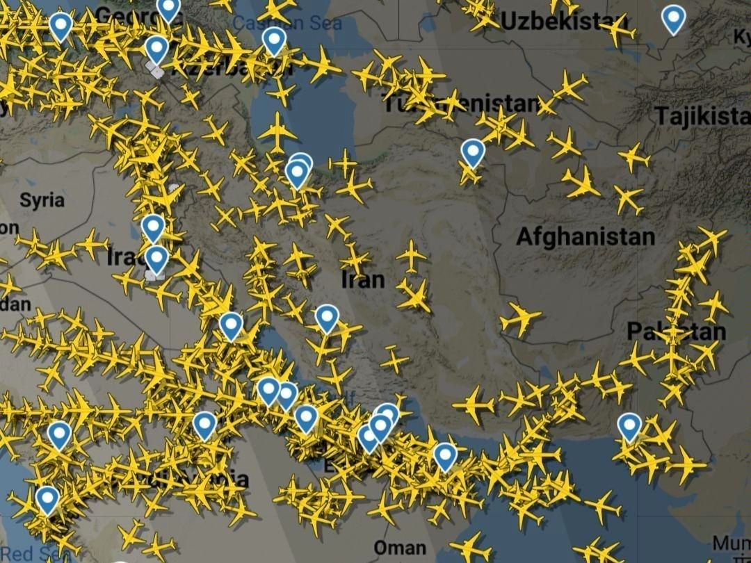 کاهش ۸۵ درصدی پروازهای عبوری از آسمان ایران در فروردین ماه