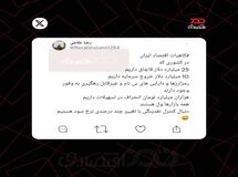 توییت رضا غلامی، اقتصاددان: