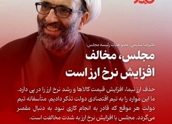 مجلس با افزایش نرخ ارز مخالف است