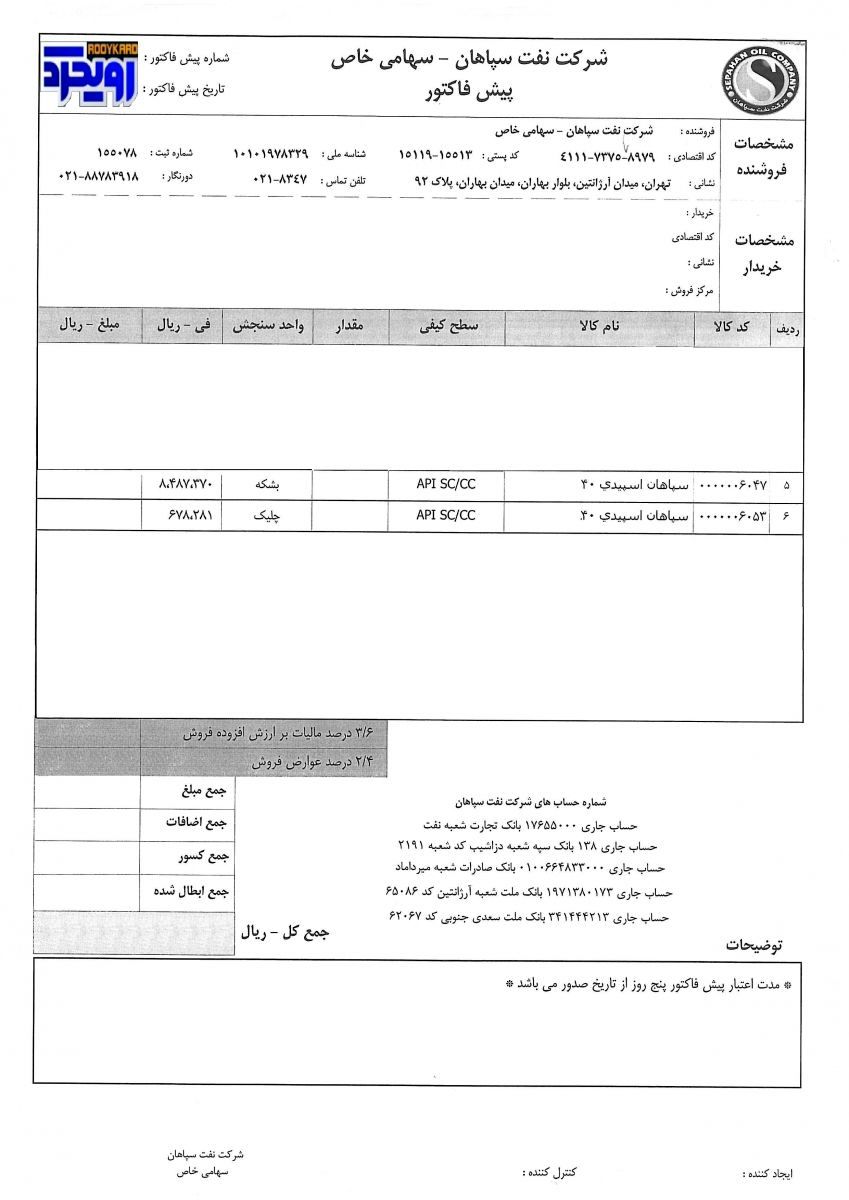 شرکت نفت  سپاهان محصولات خود را گران‌تر عرضه می‌کند +  سند