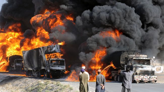 حمله دوباره به کامیونهای ایرانی در خاک ترکیه؛ کامیونها در آتش سوختند