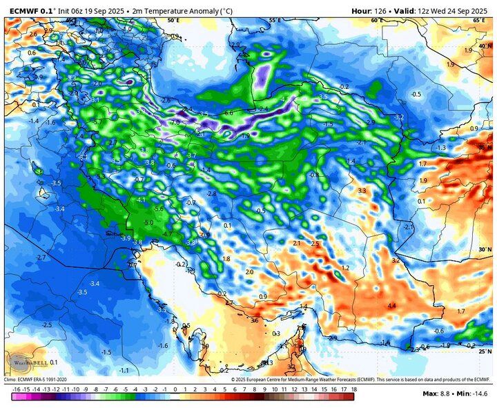 ورود پی در پی موج‌ جدید بارش‌های پاییزی به کشور در هفته جاری